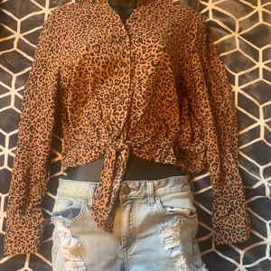 H&M animal print shirt, size 6, new with tag